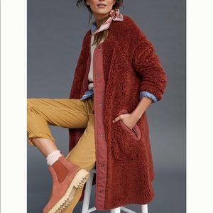 Anthropologie Margot Reversible Sherpa Jacket